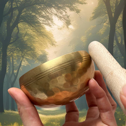 Tibetan Singing Bowl Set with wooden striker