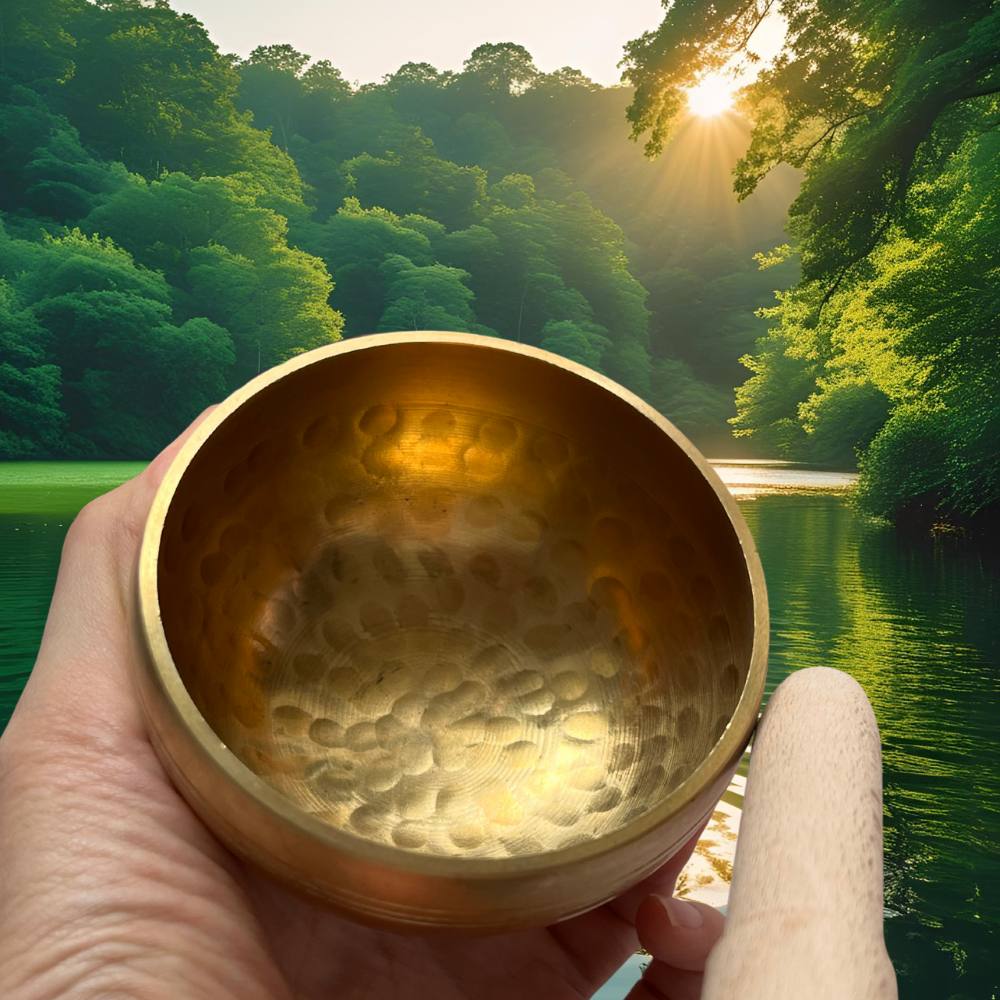 Tibetan Singing Bowl Set with wooden striker