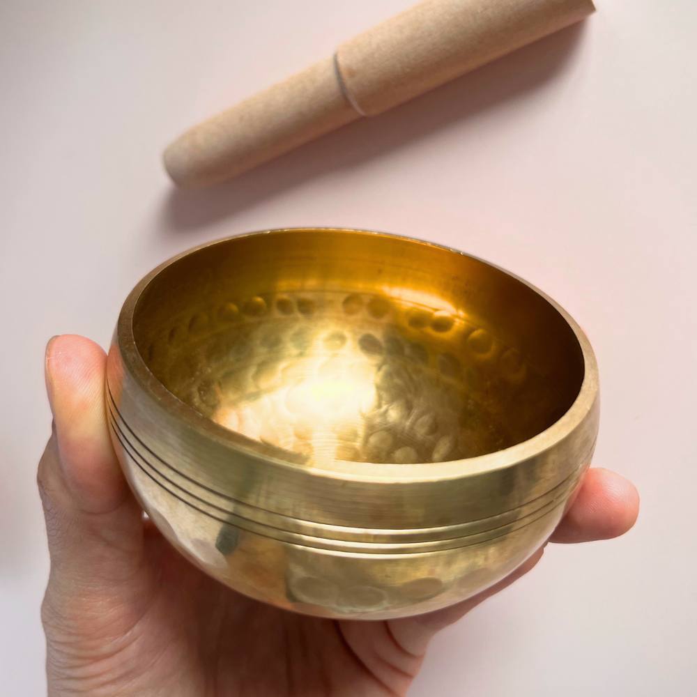 Tibetan Singing Bowl Set with wooden striker