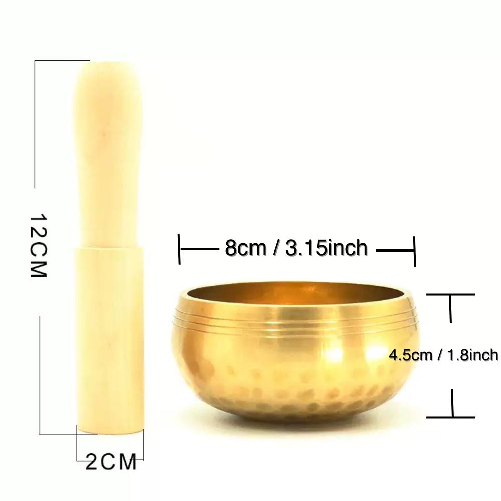 Tibetan Singing Bowl Set with wooden striker